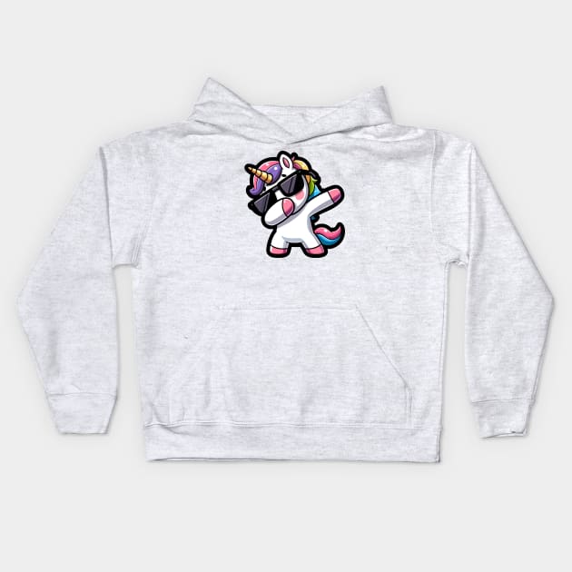 Dabbing Unicorn Kids Hoodie by Muslimory